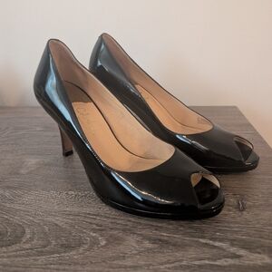 Cole Haan Peep Toe‎ Black High Heel Shoes
